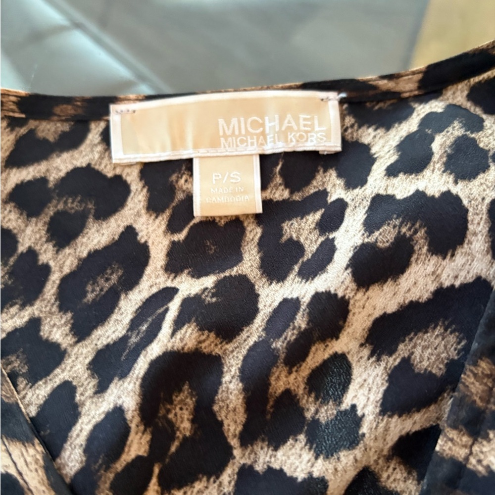 Michael Kors Leopard Print Top
